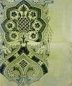 Diseño para un papel tapiz eclesiástico de Augustus Welby Northmore Pugin